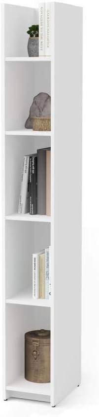 White Adjustable Narrow 10-Inch Shelving Unit