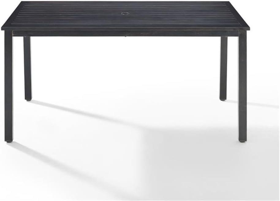 Kaplan Rectangle Outdoor Dining Table Oil Rubbed Bronze - Crosley