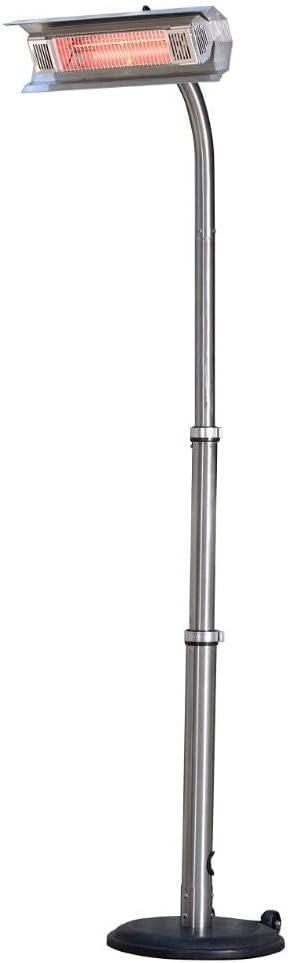 Stainless Steel Telescoping Infrared Patio Heater with Wheels