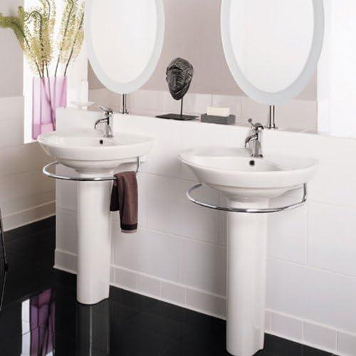 White Vitreous China Pedestal Sink Leg, 30-inch Height