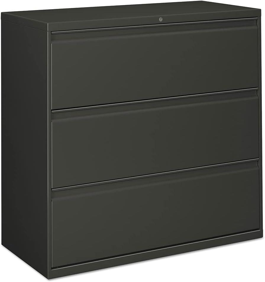 Alera Lateral File, 3 Legal/Letter/A4/A5-Size File Drawers, Charcoal, 42" x 18.63" x 40.25"