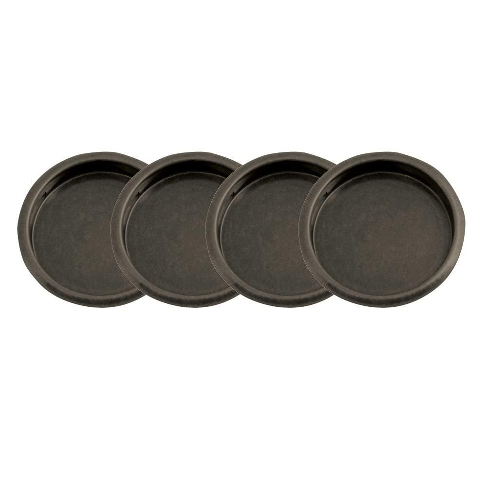 Design House 4-Pack 2.12" Sliding Closet Door Finger Pulls, Oil Rubbed Bronze
