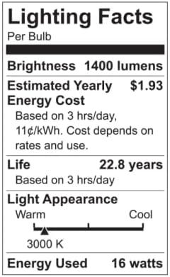 GE Ultra Bright LED Floodlight Bulb, 120 Watt Eqv, Warm White, PAR38 Outdoor Bulb, 13 year