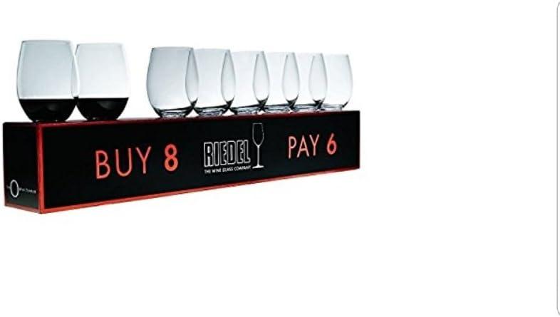 RIEDEL RIEDEL The O Wine Tumbler Cabernet/Viognier Wine Glass (Pay 6 Get 8) (Set of 8)