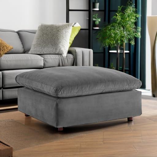 Modway Commix Down Filled Overstuffed Performance Velvet Ottoman