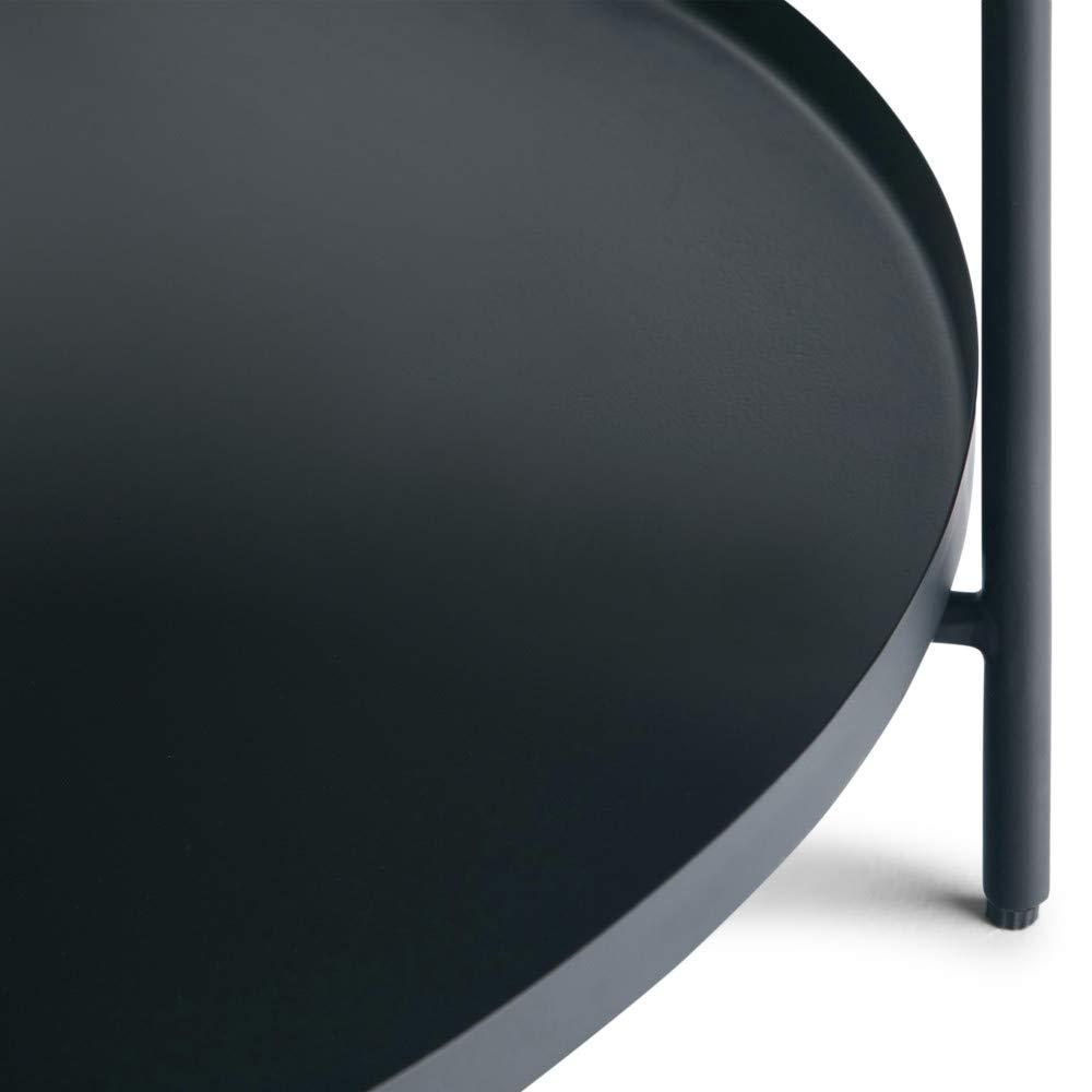 Monet Industrial 32 inch Wide Metal Metal Coffee Table in Black