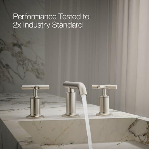 Purist® Widespread Bathroom Sink Faucet with Low Cross Handles and Low Spout
