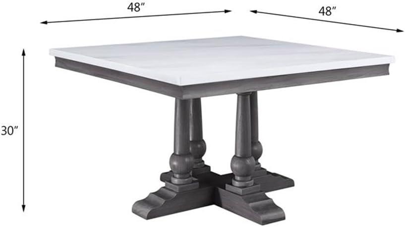 Faux Marble Top Dining Table