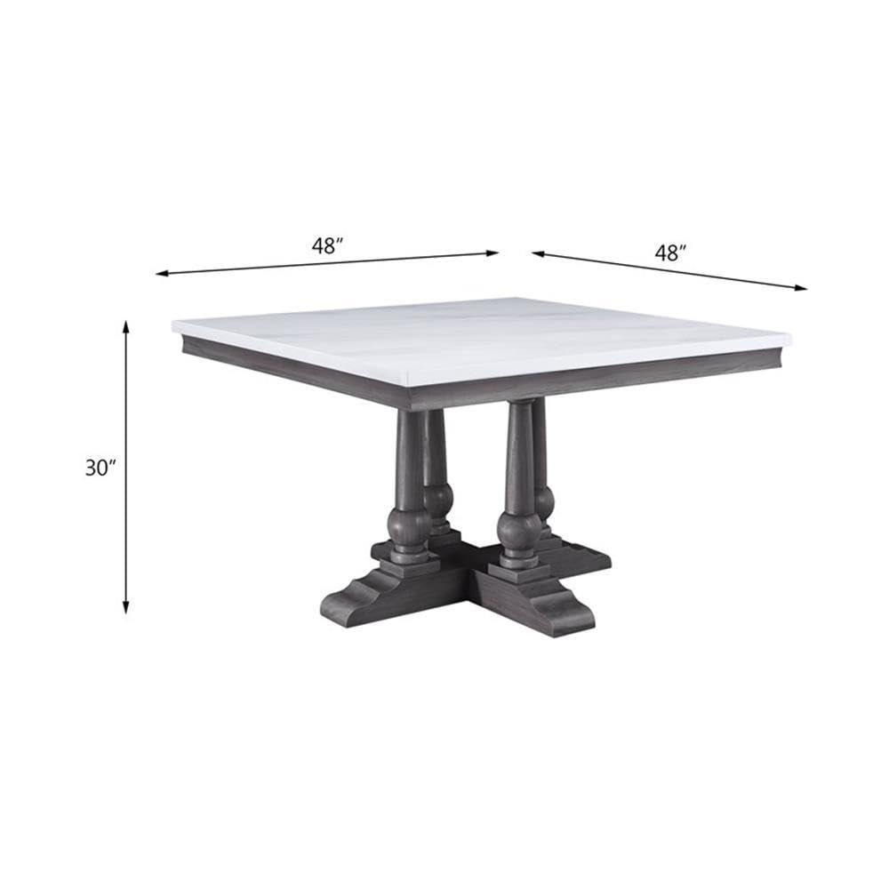 Faux Marble Top Dining Table