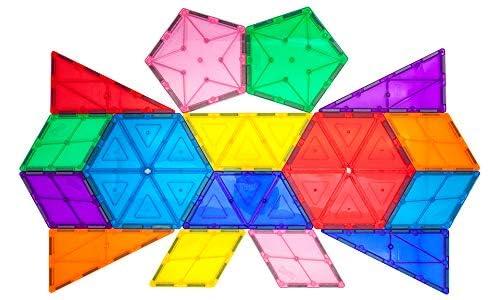 PICASSO-TILES 16 PC Magnetic Tiles, Magnetic Building Blocks for Kids, Magnet for Kids 3+