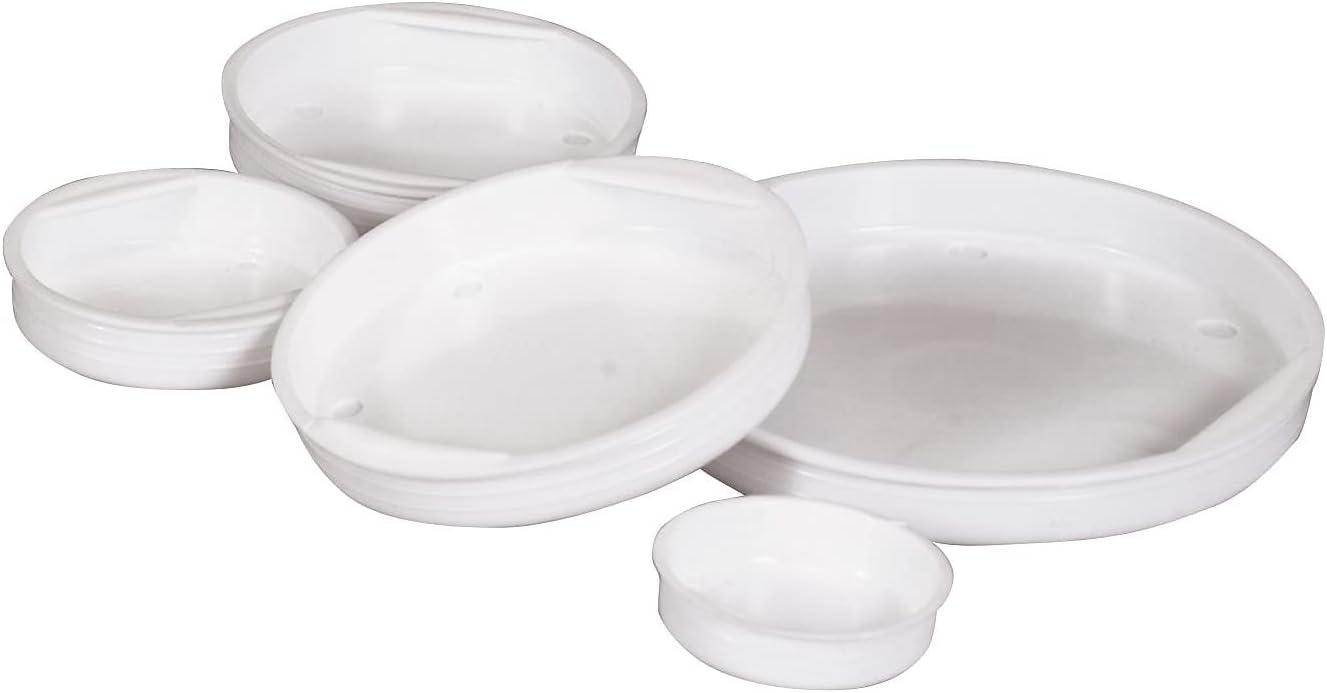 Partners Brand Plastic End Caps 3" White 100/Case MTCAP3