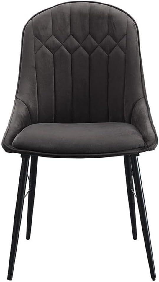 24" Abraham Accent Chair: Upholstered, Armless Design, Wood/Metal Frame - Acme Furniture