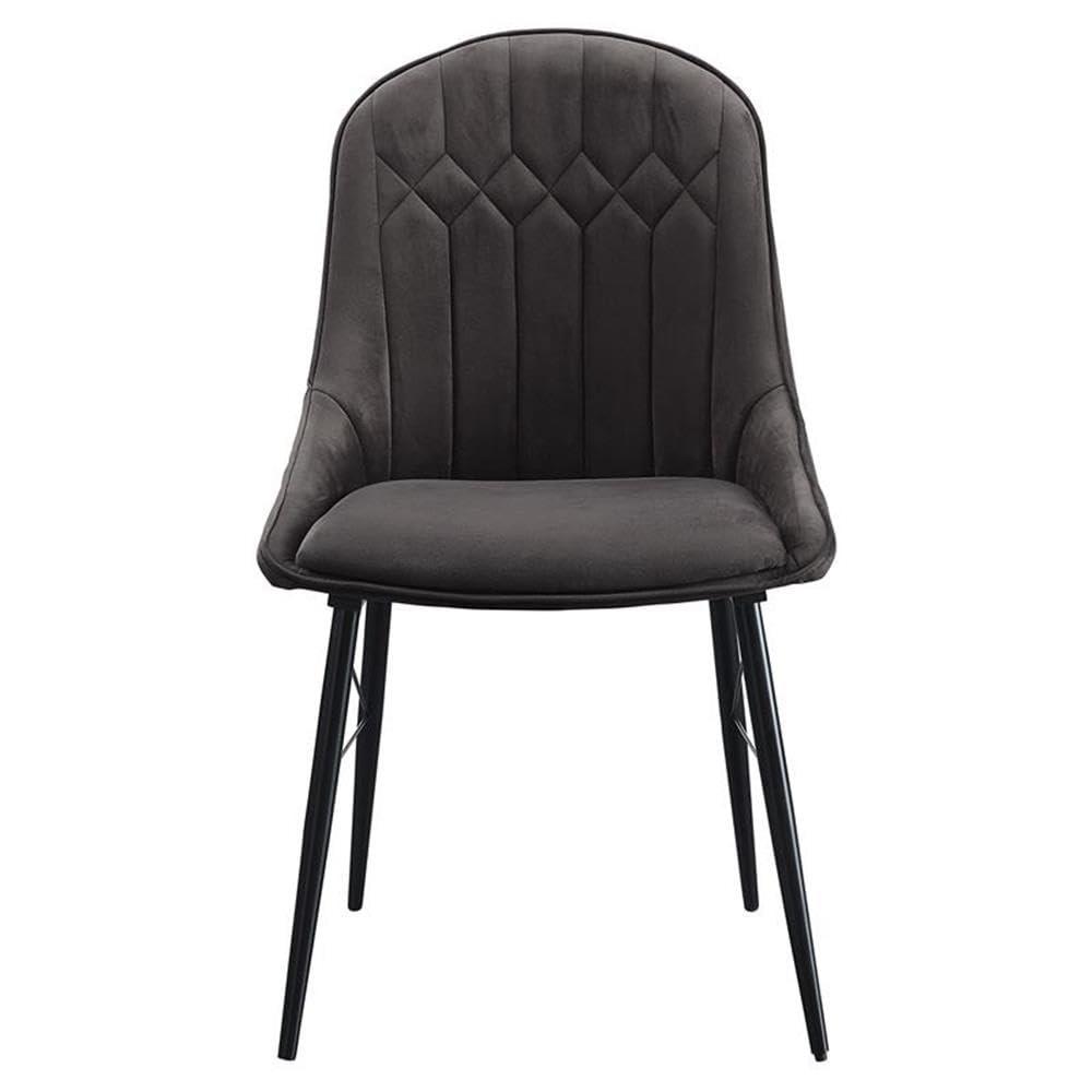 24" Abraham Accent Chair: Upholstered, Armless Design, Wood/Metal Frame - Acme Furniture
