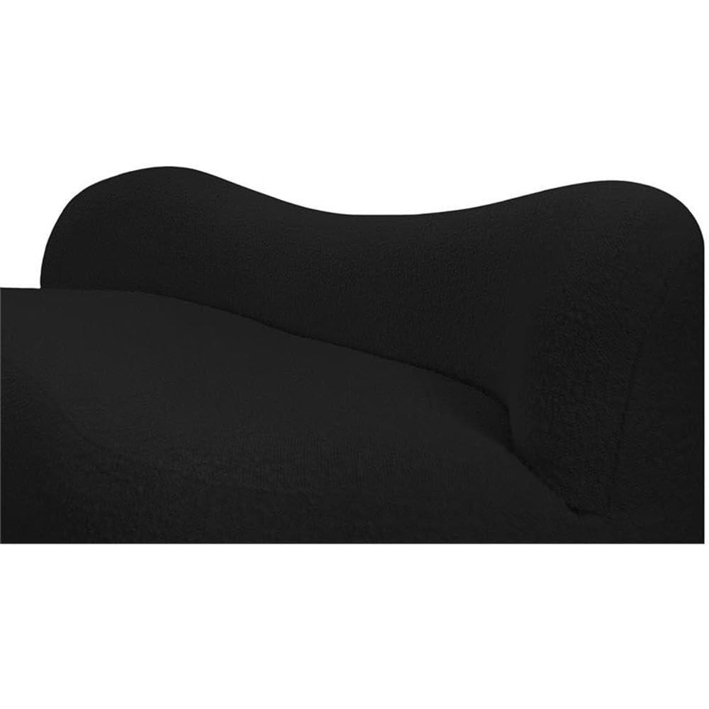 Meridian Furniture Flair Black Boucle Fabric Bench