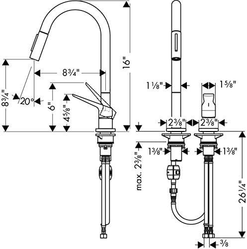AXOR Citterio M Pull Down Kitchen Faucet