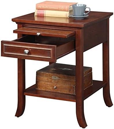 Convenience Concepts American Heritage Logan End Table with Drawer and Slide, Multiple Colors