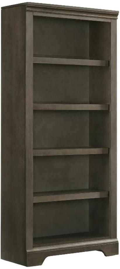 Intercon Furniture San Mateo Home Office Wood Bunching Bookcase in Gray