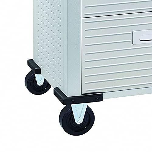 Granite Gray Heavy Duty Rolling Workbench with Wood Top