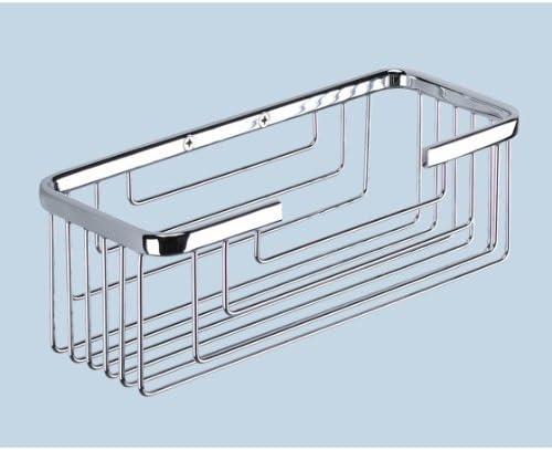 Polished Chrome Rectangular Wall Mounted Shower Basket