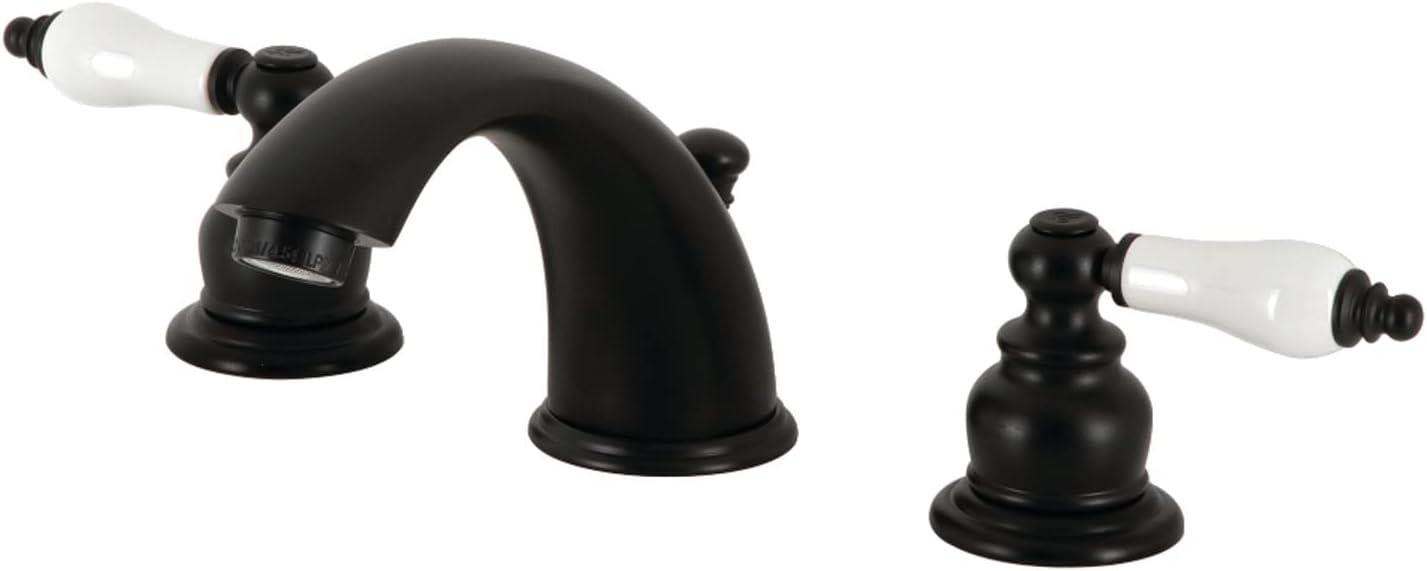 Kingston Brass KB970B Victorian Widespread Bathroom Faucet, Matte Black