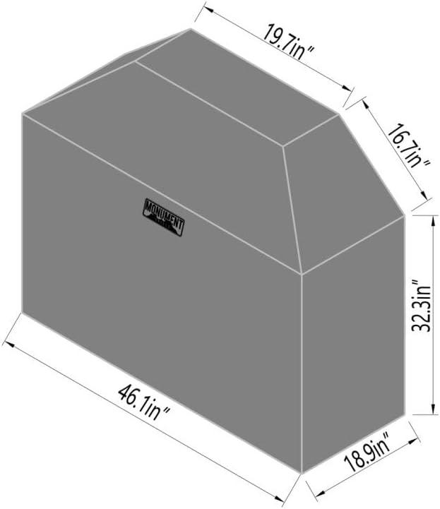 Monument Grills Cover for 2-Burner Grill-Fits up to 43"