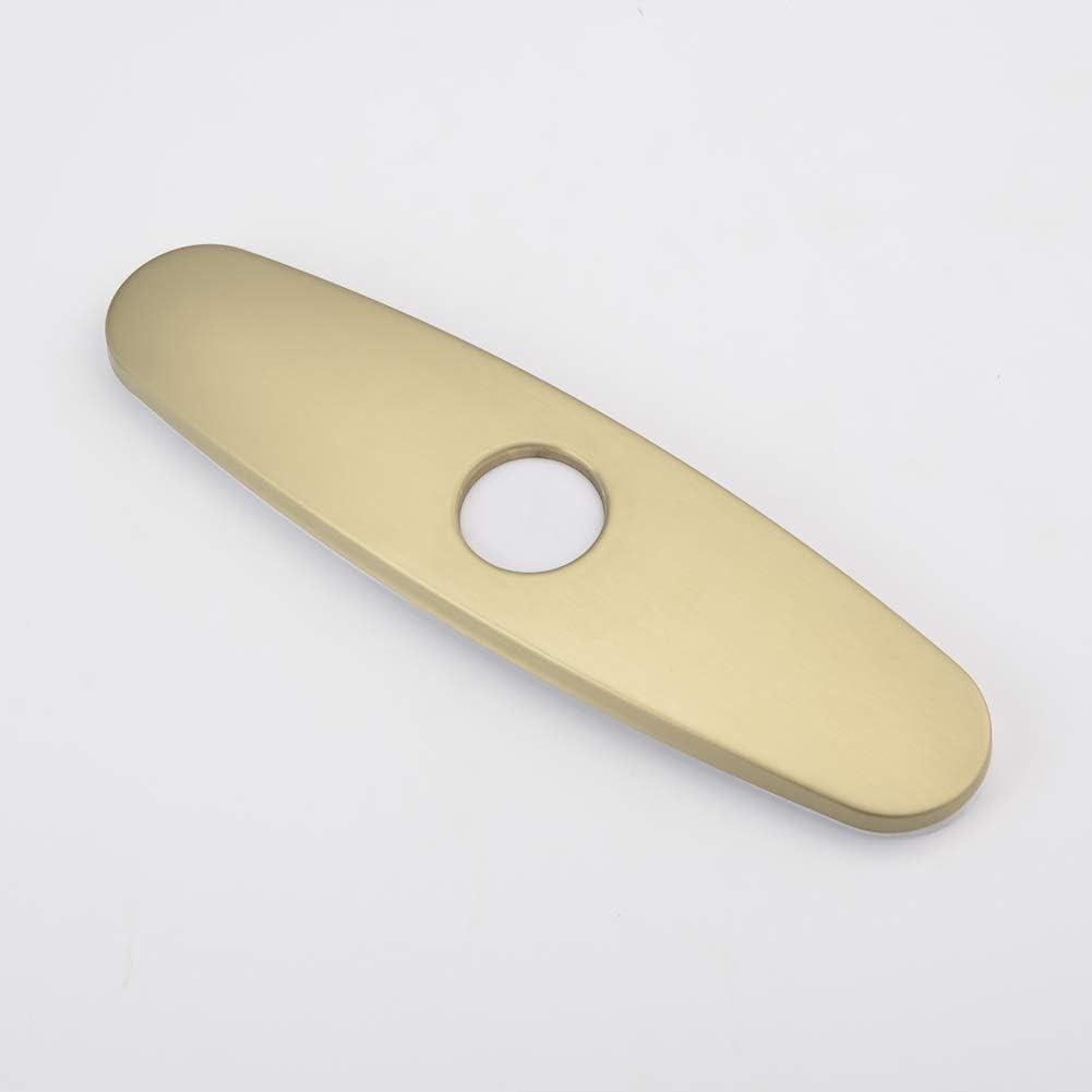 Brushed Gold Stainless Steel 10-Inch Faucet Deck Plate