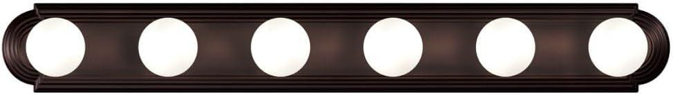 Essentials 36-Inch Satin Nickel 6-Light Bath Vanity Fixture