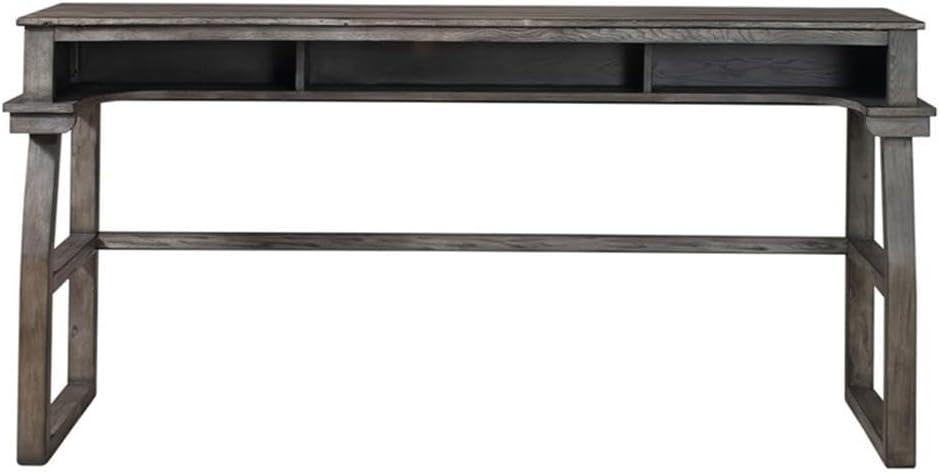 Hayden Way Gray Wash Wood and Metal Console Bar Table