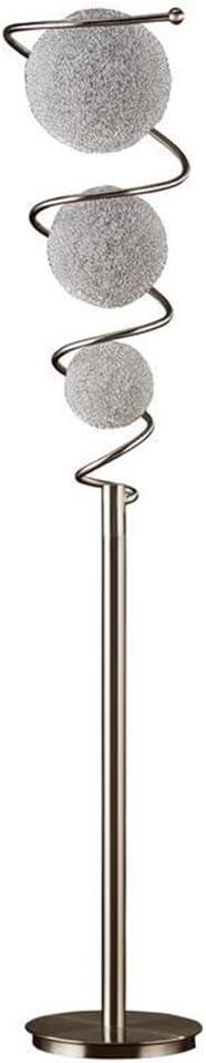 Lexicon Diya Modern Metal Base Floor Lamp in Satin Nickel