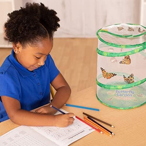 Insect Lore Giant Butterfly AIF9 Garden with Voucher | 18 Inch Habitat | Life Cycle Figurines Included | Voucher to Redeem 5 Baby Caterpillars Later | Raise Painted Lady Butterflies