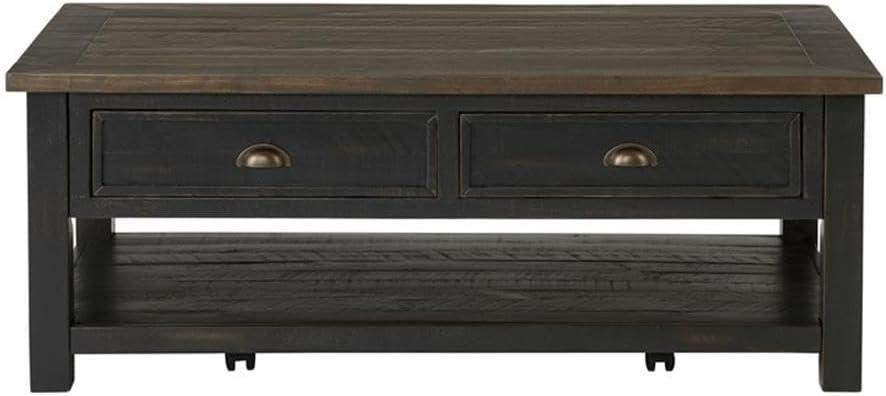 Martin Svensson Home Monterey 50" Coffee Table, Black and Brown
