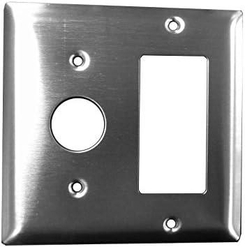 Jeeves 2-Gang Single Outlet / Rocker Combination Wall Plate