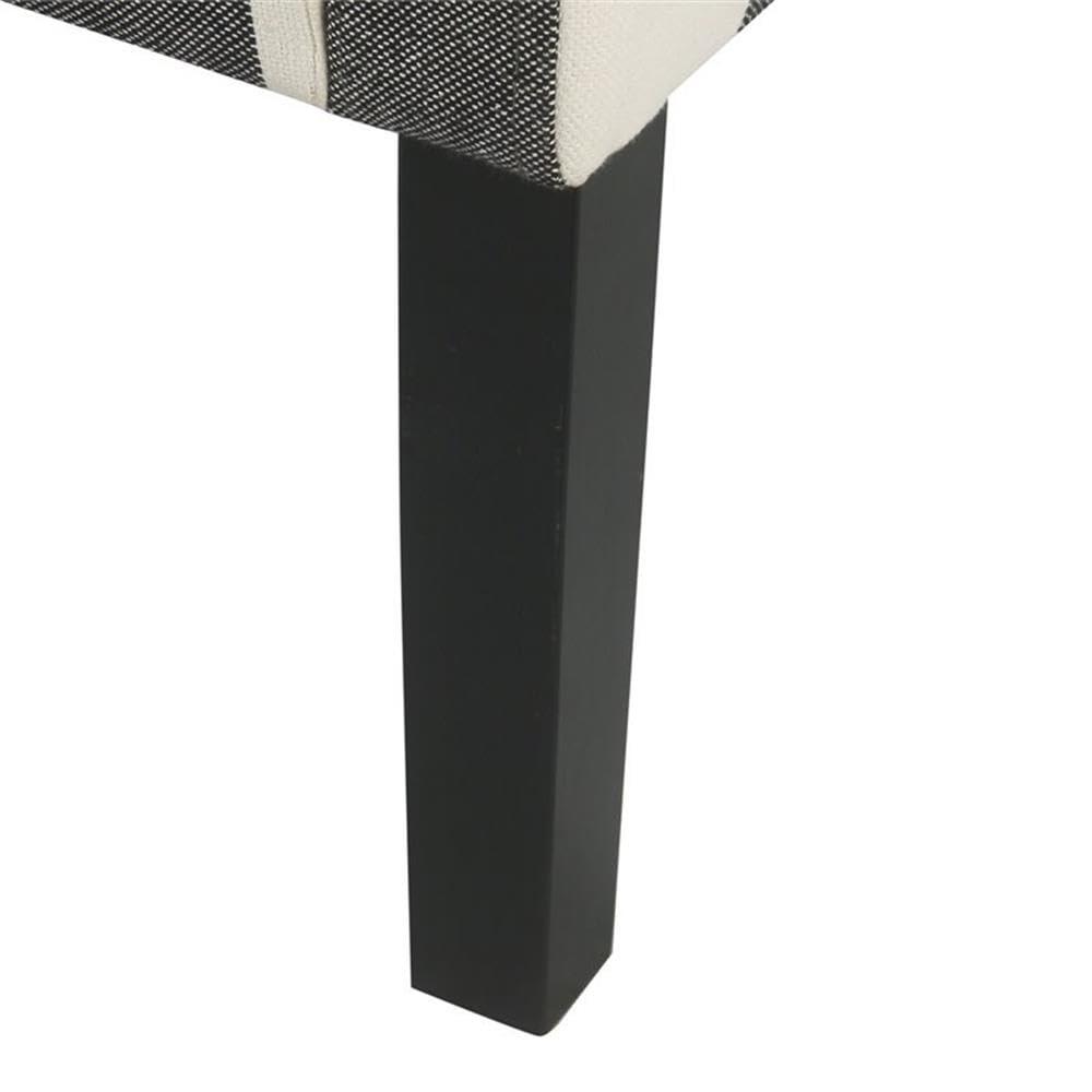 HomePop Modern Swoop Accent Armchair Black Plaid : Cotton Upholstery, Wood Legs, Foam Fill, No Assembly Required