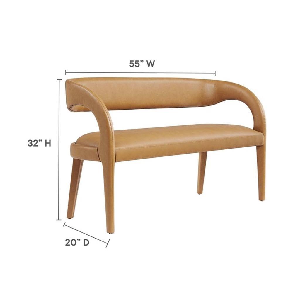 Modway Modway Pinnacle Vegan Leather Accent Bench