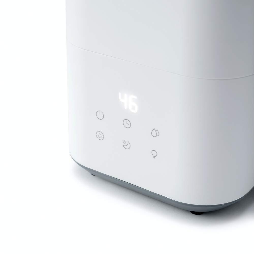 1.32 Gallon White Ultrasonic Cool Mist Humidifier with Night Light