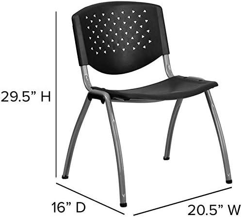 HERCULES Series 880 lb. Capacity Plastic Stack Chair with Powder Coated Frame