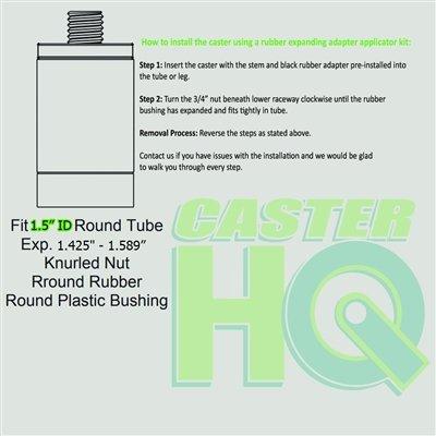 CasterHQ - 3 INCH Caster Wheel Set for Commercial Kitchen PREP Tables, Total Locking CASTERS