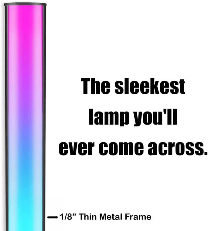 58'' Black LED Column Floor Lamp