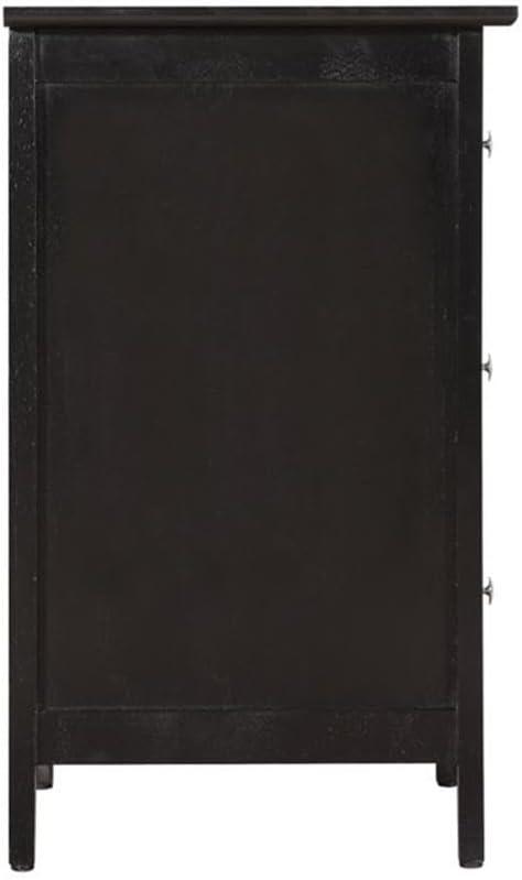 Glory Furniture Daniel 3 Drawer Nightstand in Black