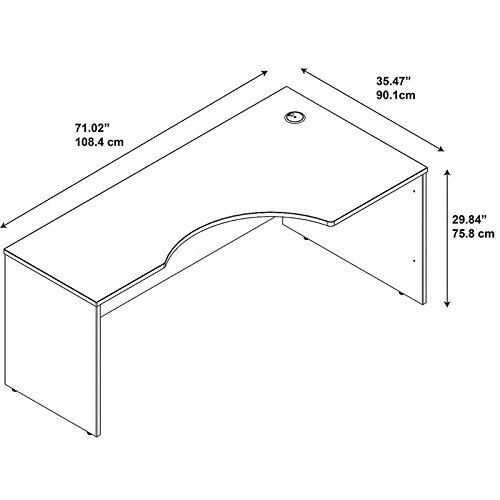 Bush Business Furniture Series C 72W Left Handed Corner Desk