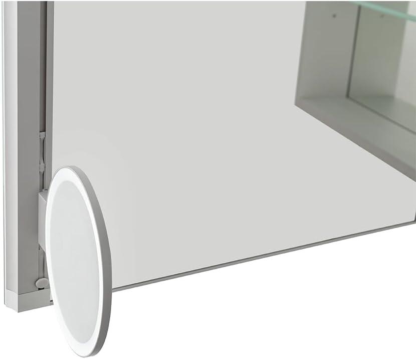 AQUADOM Signature Royale LED Medicine Cabinet, Defogger, LED 3X Makeup Mirror, Electrical Outlets