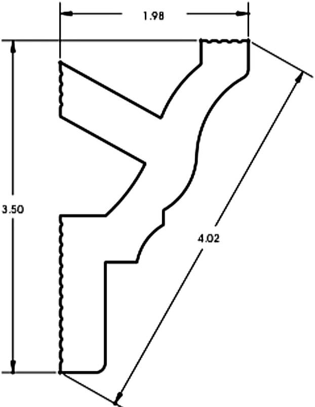 Angelo White Foam Crown Molding Kit with Precut Corners