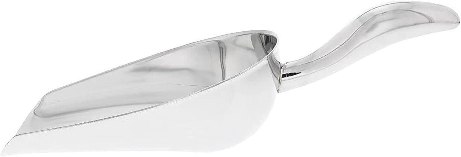 Juvale 6oz Stainless Steel Scoop for Ice Bucket, Small Silver Metal Scoop for Flour, Kitchen, Bar, Candy, 9.2 x 3.3 Inches