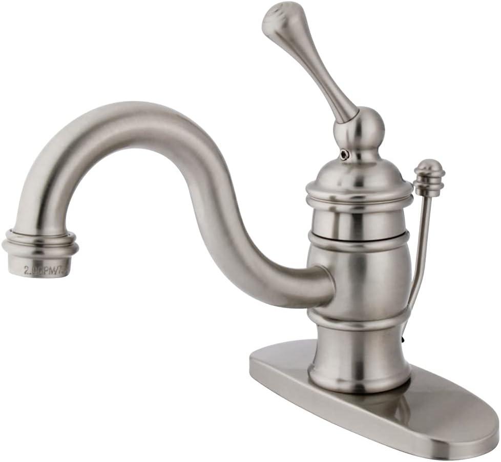 Victorian Single Hole Bathroom Faucet with Drain Assembly