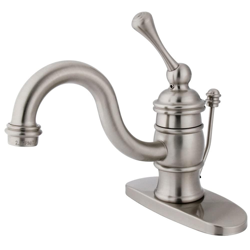 Kingston Brass Victorian Single-Handle 1-Hole Deck Mount Bathroom Faucet with Plastic Pop-Up