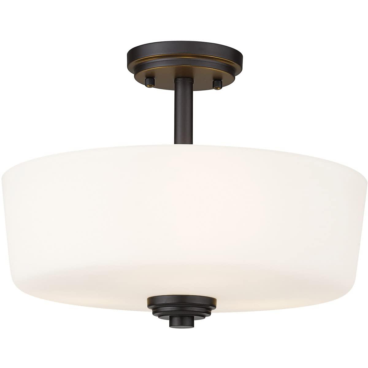 Z-Lite Arlington 3 - Light Semi-Flush Mount in  Bronze