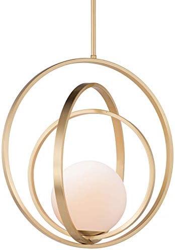 Maxim 26054SWSBR 18 in. Coronet One-Light Single Pendant Ceiling Light, Satin Brass