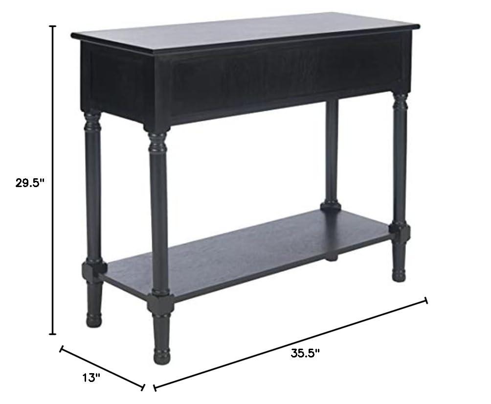 Allura 2 Drawer Console Table - Black - Safavieh