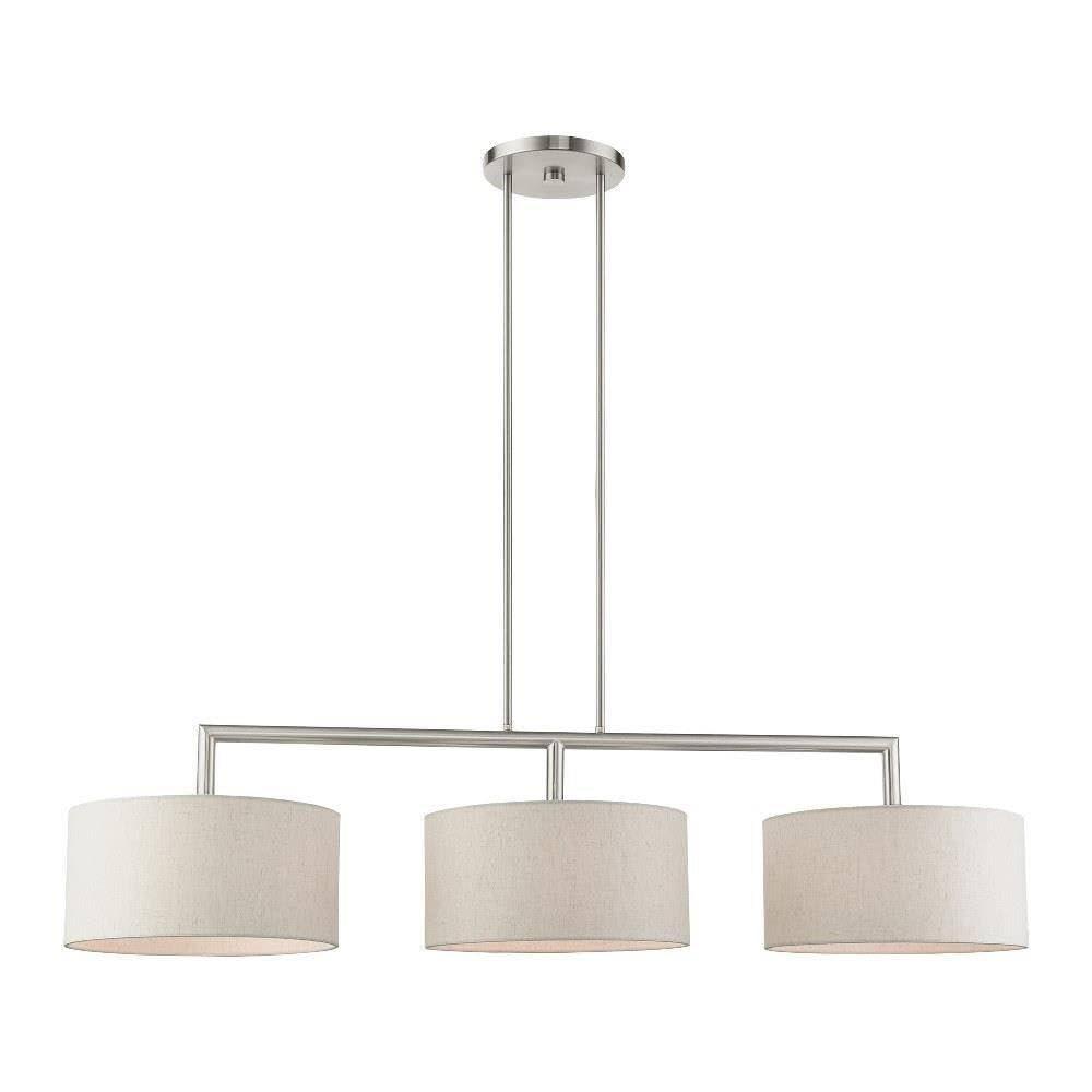 Livex Lighting Meridian 3 - Light Chandelier in  Brushed Nickel