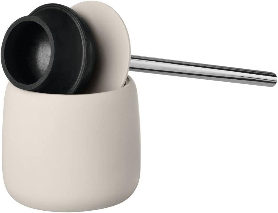 Blomus SONO Moonbeam Cream Decorative Toilet Plunger and Holder